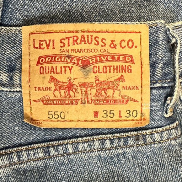 Levi's 550 Classic Style Relaxed Fit Jeans Size 35/30 - Picture 5 of 9